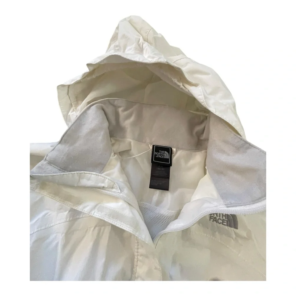 The North Face Hyvent Kids white rain jacket windbreaker full zip size L 14/16 - Picture 4 of 12